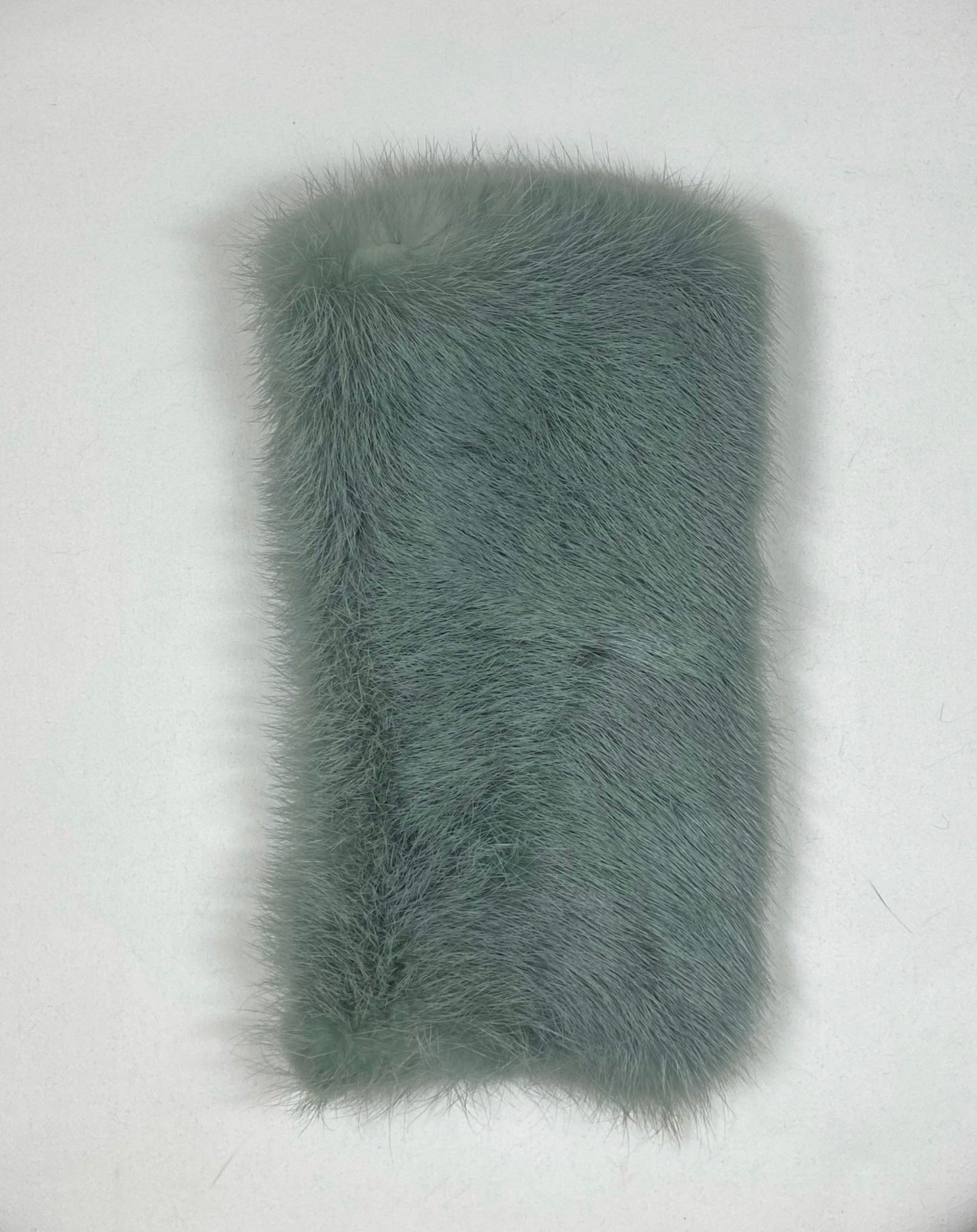 Fur Wallet / Phone Holder - Mint Green