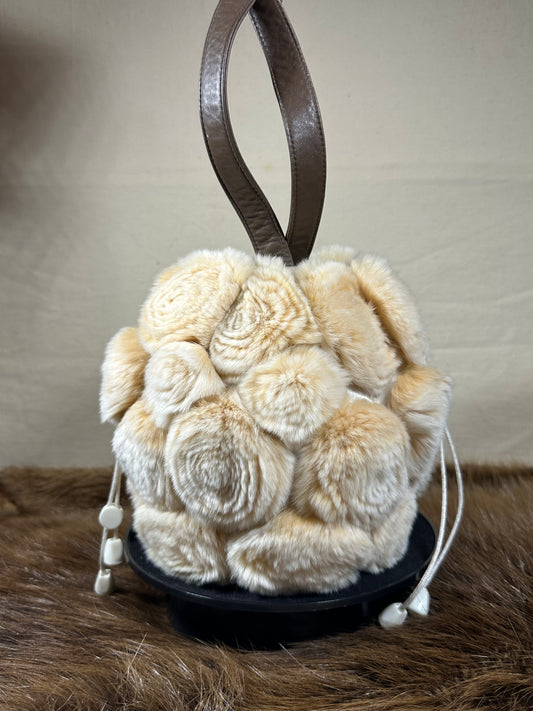 Chinchilla Rose Bucket Handbag