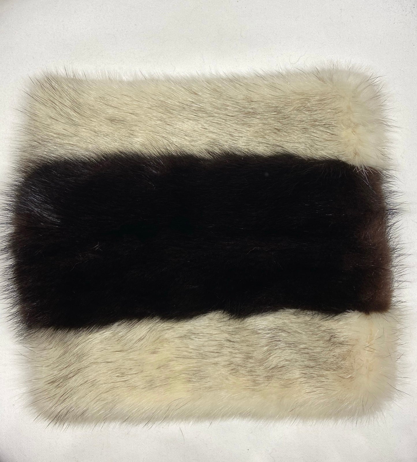 Fur Wallet / Phone Holder - White/Black