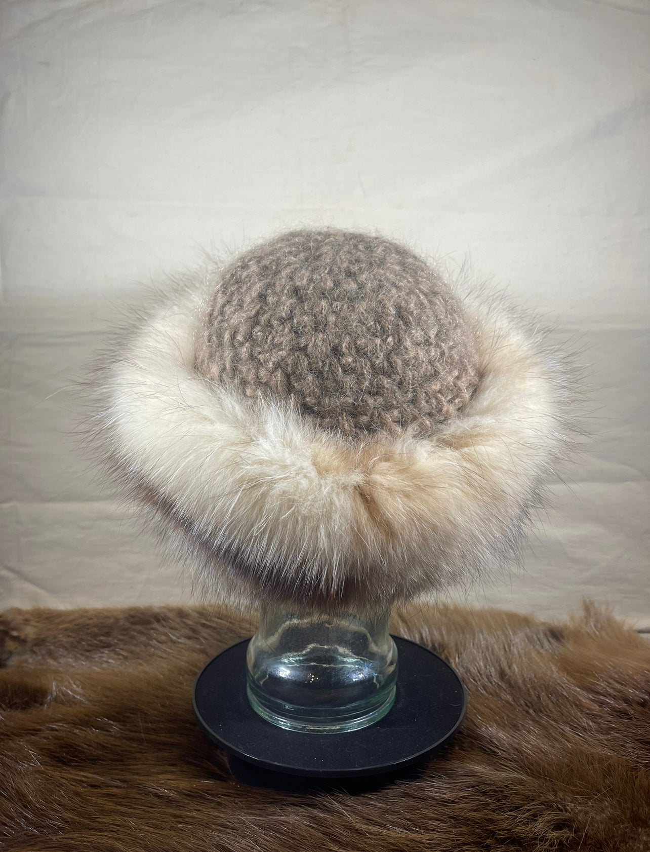Fur Brimmed Beanie Hat