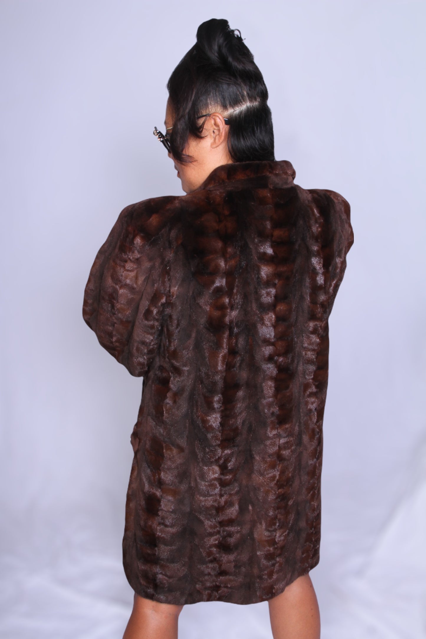 Mahogany Sheared Mink Coat