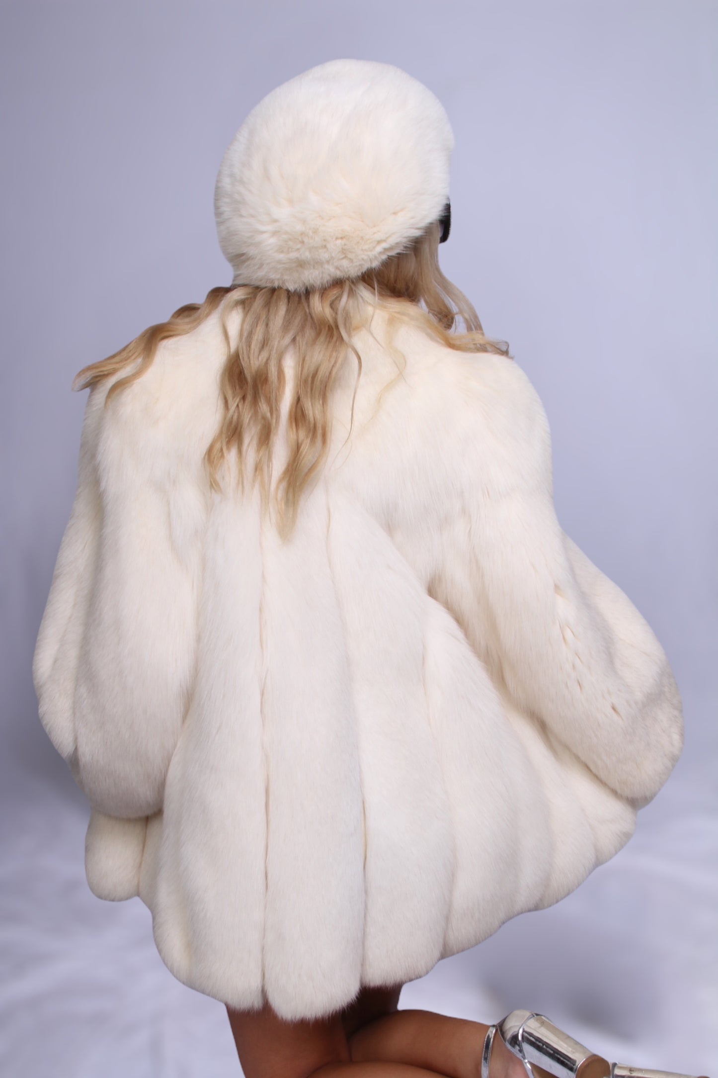 White Shadow Fox Fur Jacket