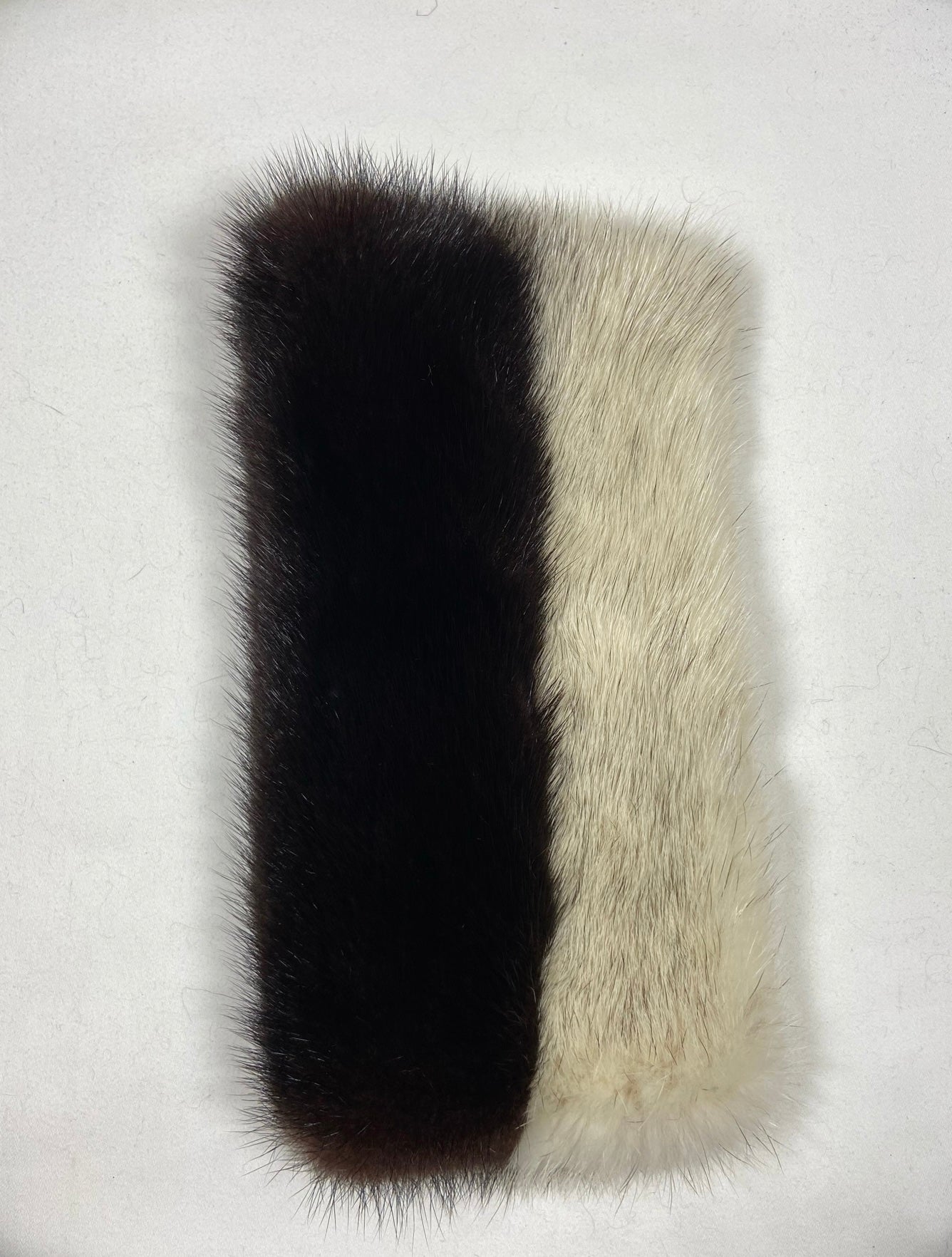 Fur Wallet / Phone Holder - White/Black