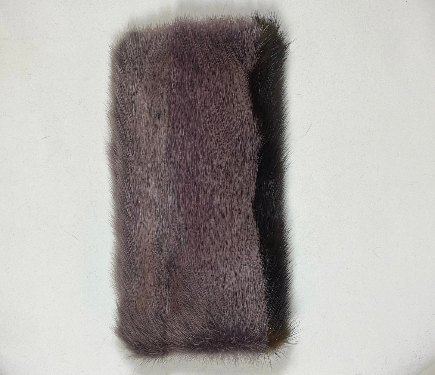 Fur Wallet / Phone Holder - Purple/Black