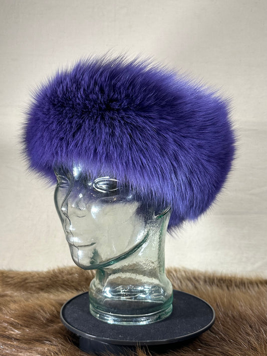 Purple Fox Fur Headband