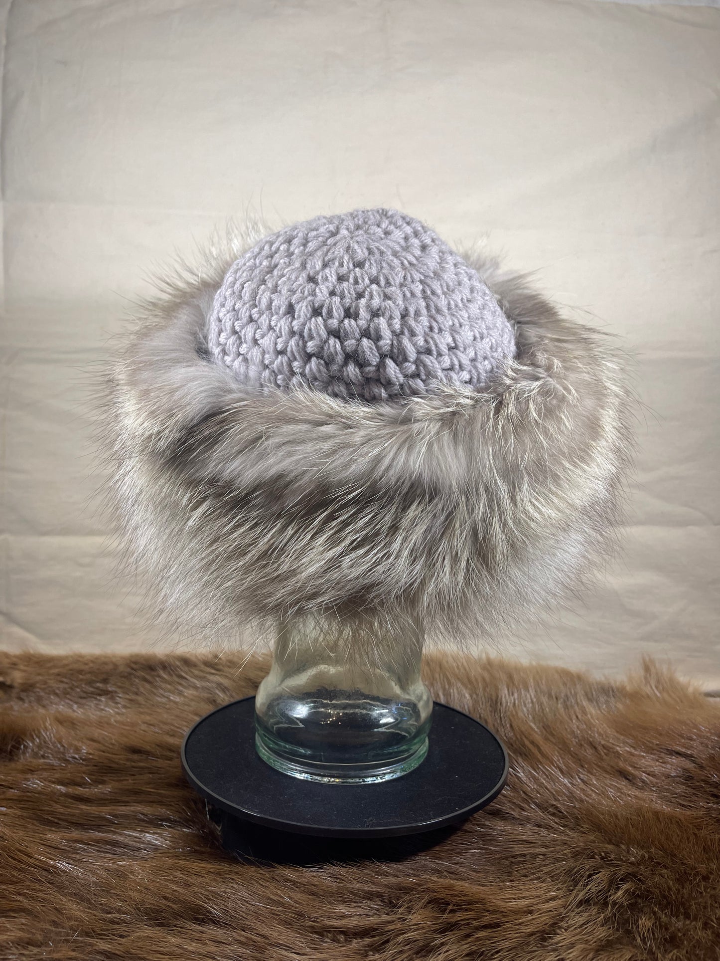 Fur Brimmed Beanie Hat