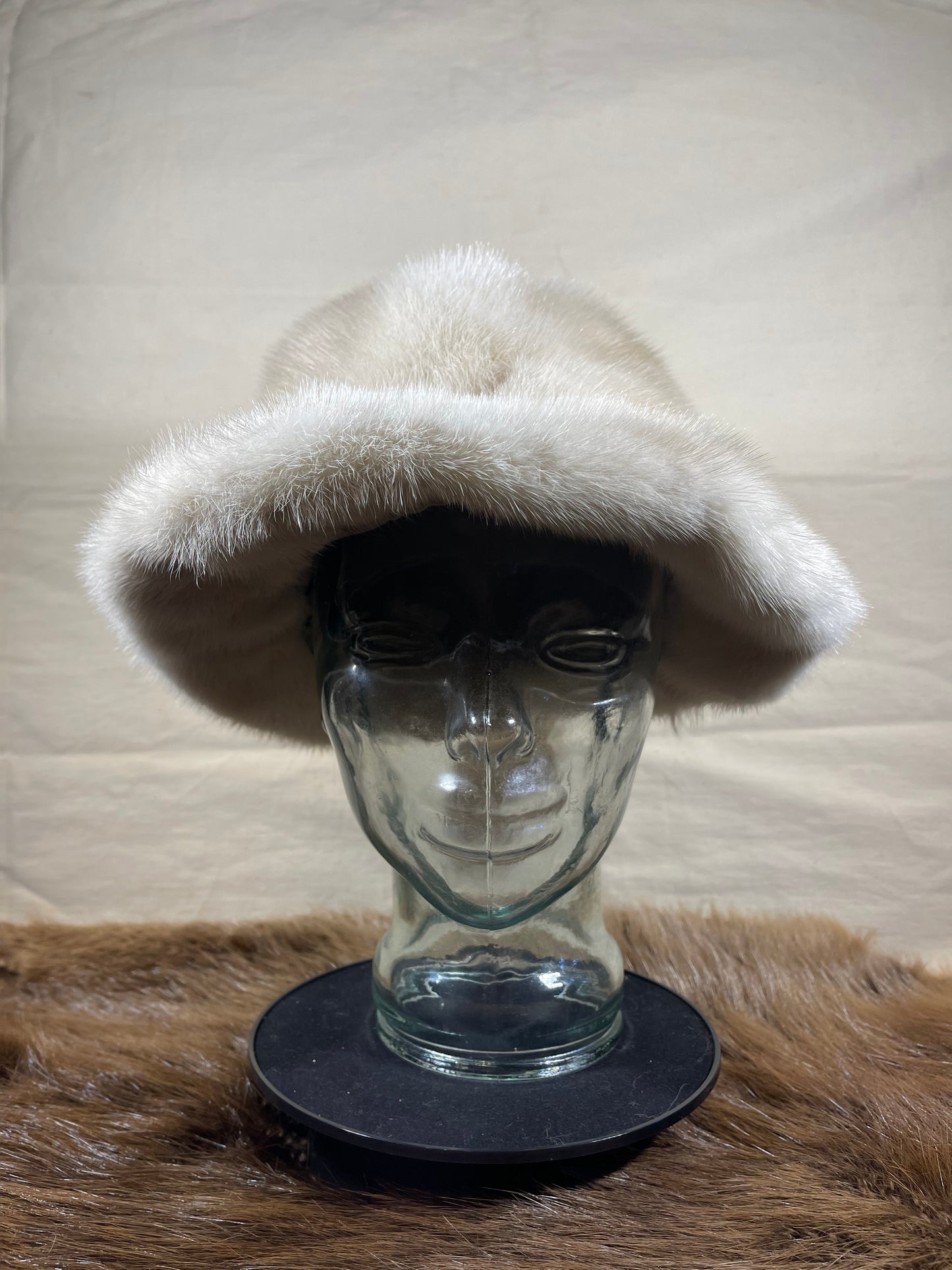 Wide Brim Mink Hat