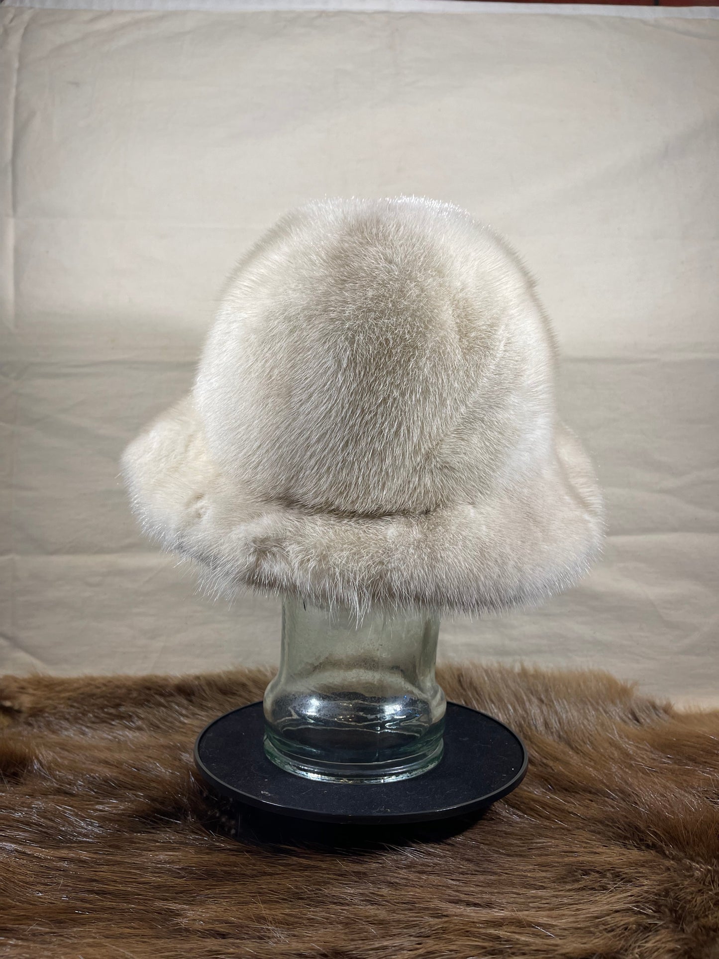 Wide Brim Mink Hat