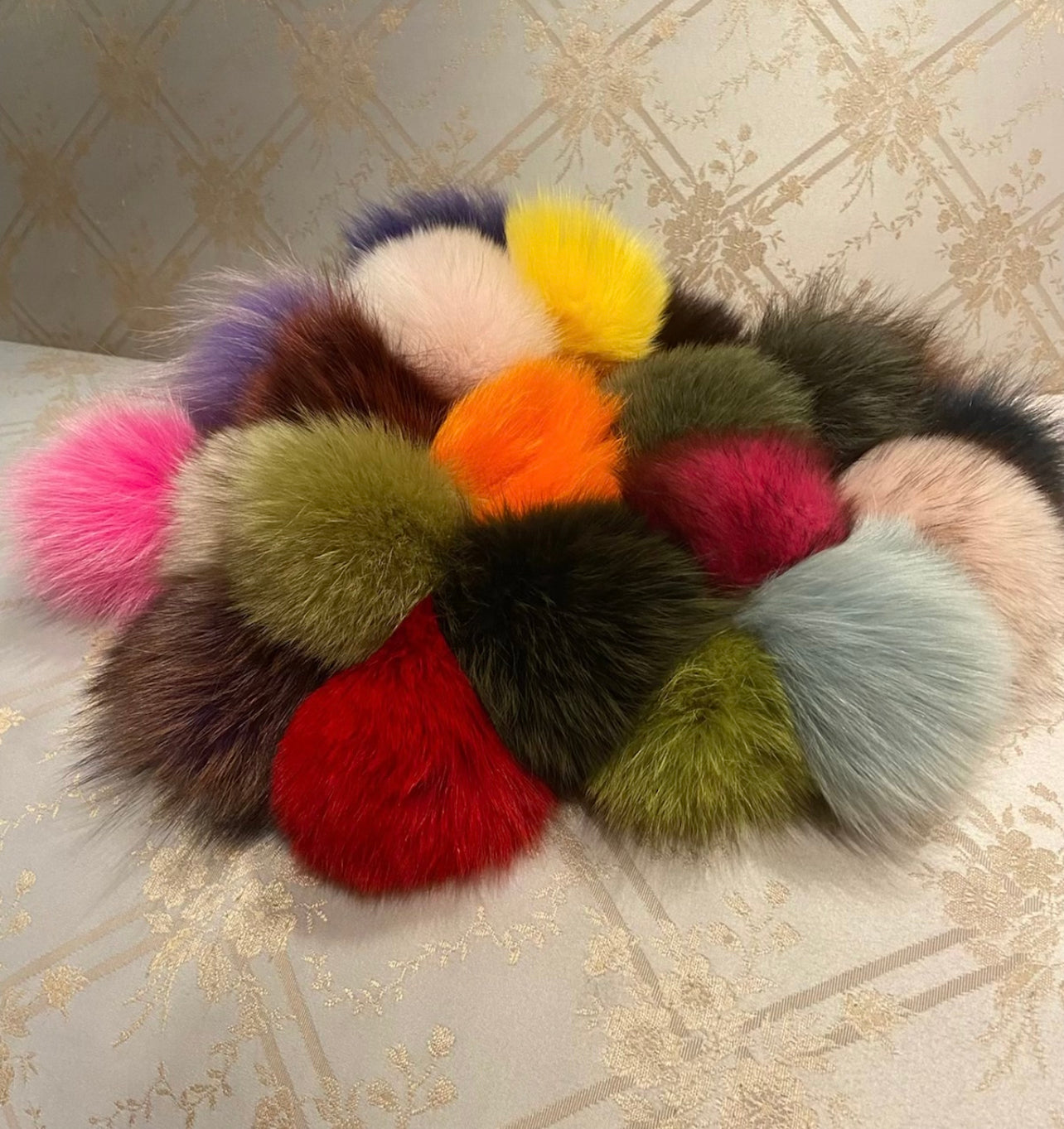 Fur Keychain Ball