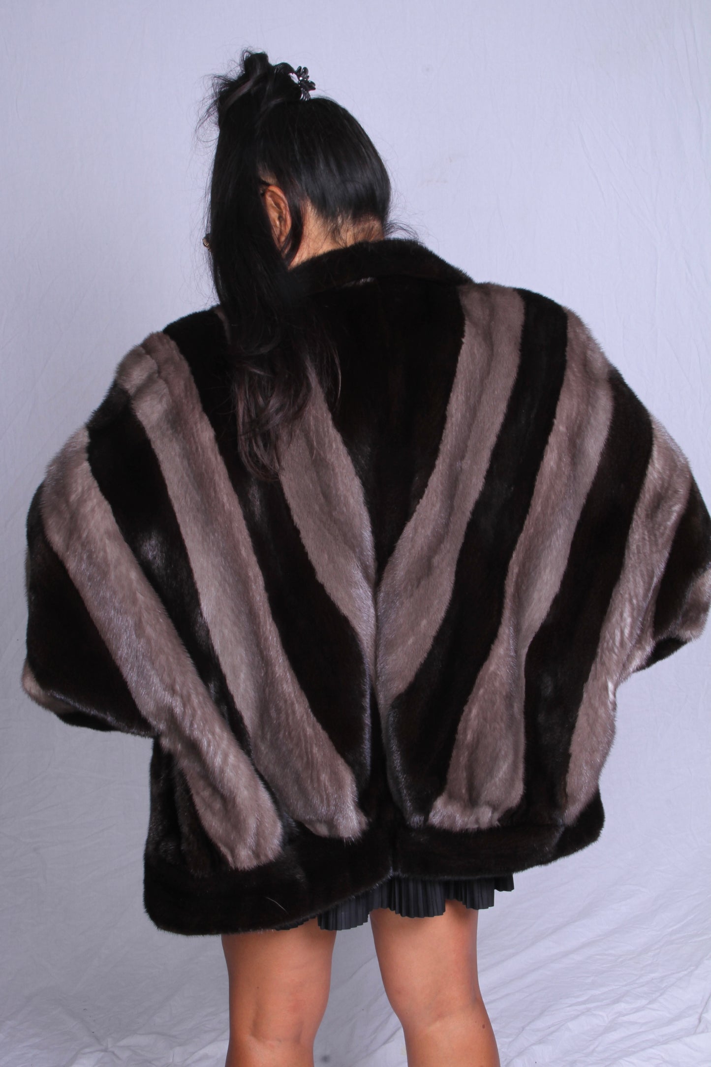 Platinum & Black Mink Jacket