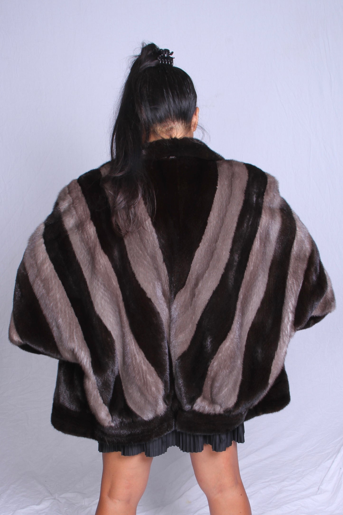 Platinum & Black Mink Jacket