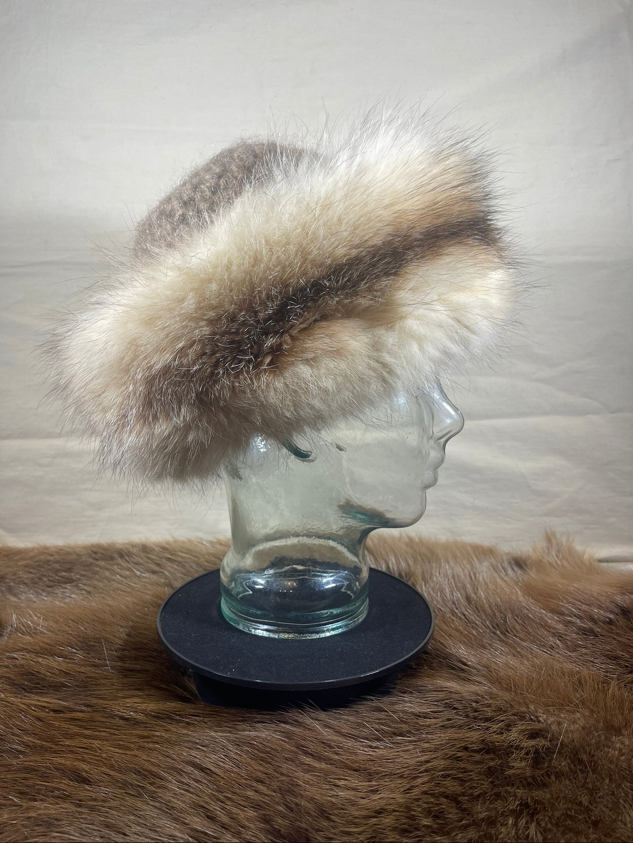 Fur Brimmed Beanie Hat